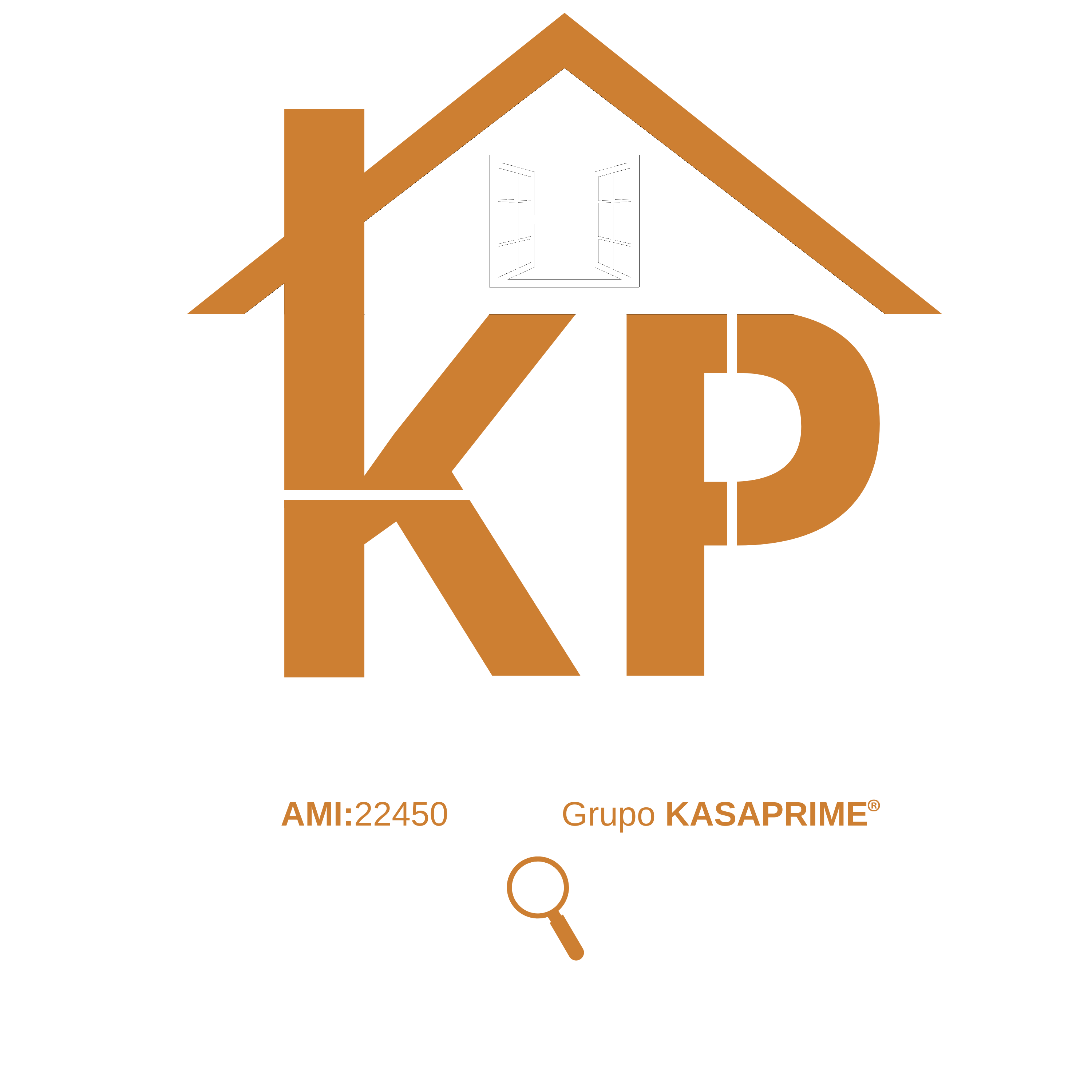 KP Imobiliária logo bronze